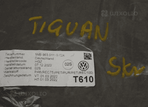 DYWANIKI WELUROWE VW TIGUAN 5NB863011G 5