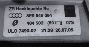 #LAMPA TYLNA PRAWA AUDI A4 B7 KOMBI nr 8E9945094 3
