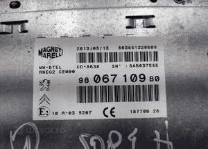 FABRYCZNE RADIO NAWIGACJA PEUGEOT 508 I 9806710980 2010-2014 4