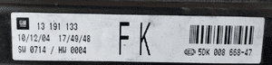 Opel Astra H III modul sterownik BSI 13191133 FK 2