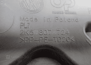 Vw caddy 2K5 slizg mocowanie halogenu 2K5807724 radom 4