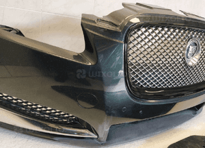 Jaguar xf X250 lift zderzak przód przedni czarny-chrom grill znaczek kratki 4XPDC płyta osłona kompletny 11