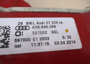 Lampy tył tylne audi A7 4G prawa 4G8945096 6