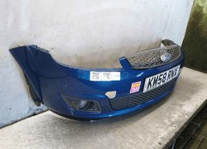 Zderzak przód przedni ford fiesta MK.6 6 vi lift fl 36 niebieski błękitny halogeny 4