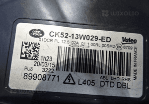 RANGE VOGUE L405 XENON SKR LAMPA ck52-13w029-ed 10
