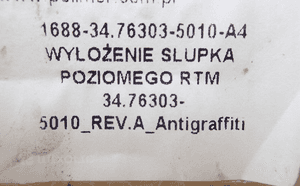 Wyłożenie wewnętrzne słupka poziomego man tgx 3