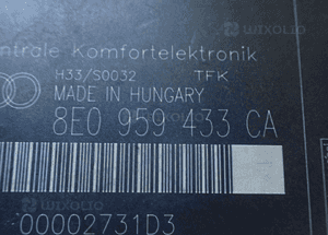 MODUŁ KOMFORTU AUDI A4 B6 B7 8E0959433CA RADOM 2