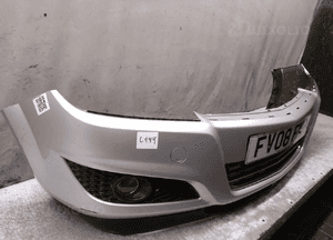 Zderzak przód przedni opel astra h 3 iii lift fl Z157 srebrny halogeny 5