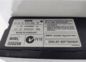 Zmieniarka płyt 6X cd bmw Z4 E85 6913389 2002-2006 6