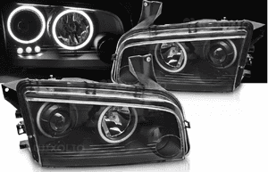 Nowe REFLEKTORY Lampy Do DODGE CHARGER LX Od 2006 Do 2010 RINGI + Żarówki 1