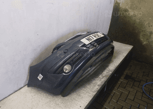 Zderzak przód przedni opel corsa d Z168 szary popielaty halogeny 3