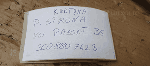 Kurtyna Airbag poduszka prawa VW Passat B6 3C0880742B 7
