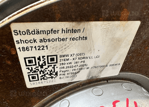 Zwrotnica wahacze tarcza zacisk bmw X5 G05 X6 G06 X7 G07 6876654 6876653 5