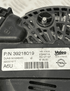 Alternator opel astra k v 5 1.2T 39218019 org fv 3