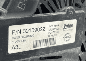 ALTERNATOR OPEL ASTRA K V 5 39159022 ORG FV 3