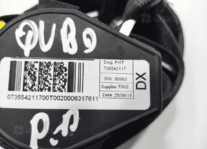 PAS BEZPIECZEŃSTWA PRAWY PRZÓD PASAŻERA CITROEN NEMO BIPPER QUBO 735542117 4