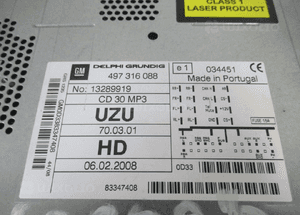 Radio cd cd 30 MP3 opel corsa d 2007r 5