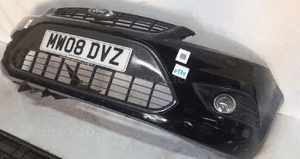 Zderzak przód przedni do ford focus MK2 ii lift fl grill halogeny F3 czarny 3