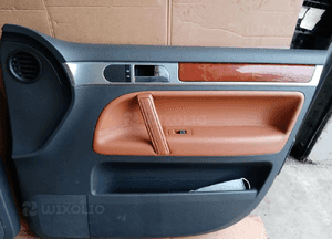 Fotele komplet kanapa boczki skóra ruda elektryczne VW Touareg 7L 22