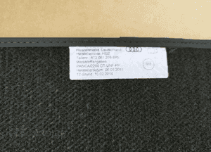 Dywaniki welurowe Audi A5 8T2061276 6PS 5