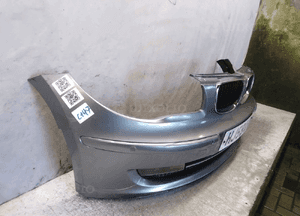 ^ ZDERZAK PRZÓD PRZEDNI BMW E87 LIFT FL SERIA 1 BLUE WATER BŁĘKITNY PDC CZUJNIKI HALOGENY 4