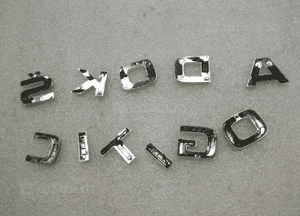 Skoda citigo napis logo emblemat litera litery chrom 5