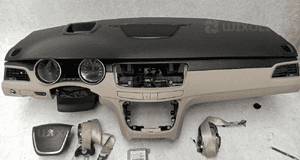 PEUGEOT 508 I deska rozdzielcza konsola poduszki pasy sensor head-up beżowa 2010-2018 1