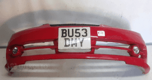 ^ ZDERZAK PRZÓD PRZEDNI DO HYUNDAI COUPE CZERWONY HALOGENY 1