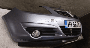 Zderzak przód przedni opel corsa d Z166 fiolet fioletowy halogeny 3