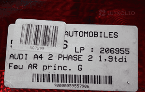 Lampa tylna lewa Audi A4 1.9 TDI 4