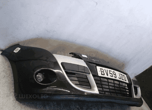 ^ ZDERZAK PRZÓD PRZEDNI RENAULT MEGANE 3 III COUPE 3D 3 DRZWI HB TED69 SREBRNY HALOGENY 4