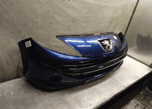 Zderzak przód przedni peugeot 207 eged granat granatowy halogeny 3