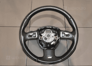 Audi Q7 4L kierownica s-line multifunkcja manetki łopatki skóra oryg bładna 4
