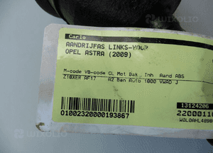 Półoś lewa 13124206 Astra III H 1,8 16v SL Automat 4