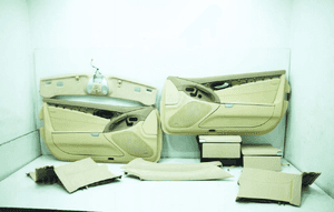 Fotele fotel tapicerka drodek schowek kpl beige 205A mercedes sl R230 16