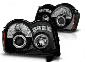 Lampy JEEP GRAND CHEROKEE III 08-10 Rok RINGI BLK 2