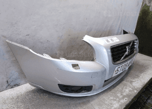 Zderzak przód przedni volvo V50 lift fl 426-26 srebrny spryskiwacze lamp xenon halogeny 4