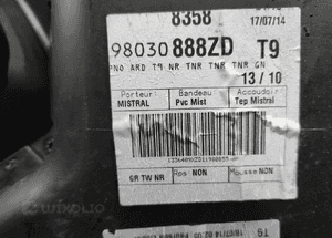 PEUGEOT 308 II T9 BOCZEK DRZWI PRAWY TYŁ TYLNY SKÓRA 98030888ZD 4