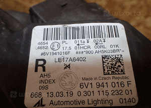 Lampa przód prawa skoda fabia iii 3 lift full led 6