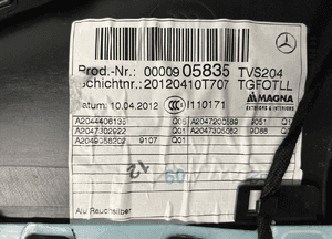 Tapicerka boczek drzwi lewy tył mercedes W204 A2044406135 10
