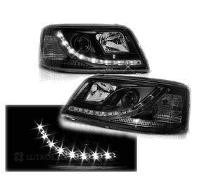 Lampy reflektory vw T5 03-09 rok daylight black 1