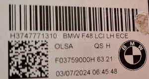 BMW X1 F48 LIFT LAMPA Tylna Lewa LED F03759000H 6