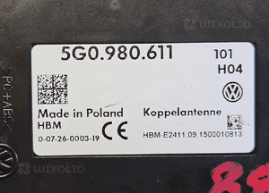 VW Passat B8 schowek na telefo wzmacniacz sygnału port USB 3G1863071A 5