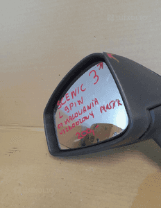 Lusterko lewe 9 pin renault scenic iii do malowania uszkodzony plastik 1