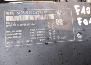 BMW 5 F10 F11 F01 MODUŁ STEROWNIK ŚWIATEŁ 9273629 ORYGINAŁ SPRAWNY 6