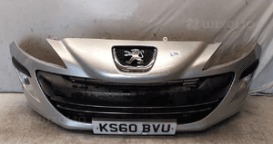 } ZDERZAK PRZÓD PRZEDNI PEUGEOT 308 EZRC SREBRNY HALOGENY 2