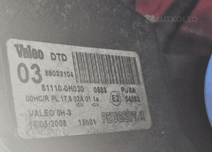 Peugeot 107 lampa przód przednia lewa EU 5