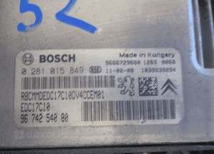 Sterownik silnika citroen C3 1.4 hdi 0281015849 2
