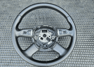 Kierownica Czarna Skóra Multifunkcja Air Bag Poduszka Wtyczka AUDI A4 B8 A5 A6 11