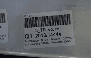 DRZWI PRAWY PRZÓD PRZEDNIE BMW 3 GT F34 A96 7